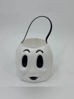 VTG Empire Ghost Blow Mold Halloween Candy Bucket Pail USA Made